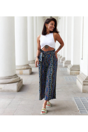 Široké plisované kalhoty...