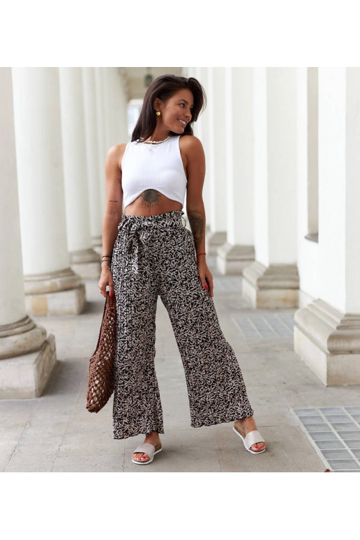 Černé plisované kalhoty Roffeno