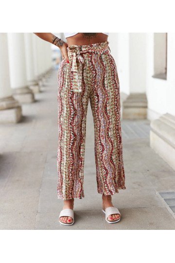 Bílé široké řasené kalhoty... 2