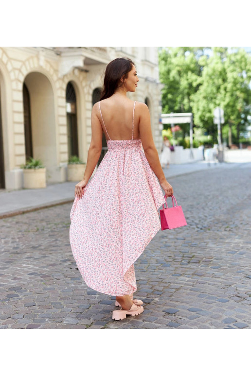 Růžové šaty bez ramínek Forni Růžové šaty bez ramínek Forni