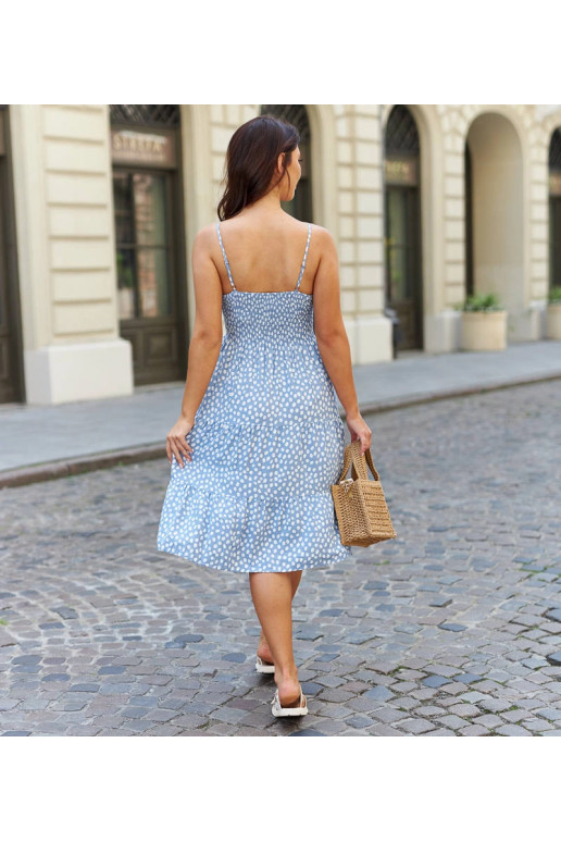 Modré šaty bez ramínek značky Altagnana Modré šaty bez ramínek značky Altagnana