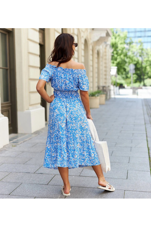 Modrý komplet top a midi sukně Elora Modrý komplet top a midi sukně Elora