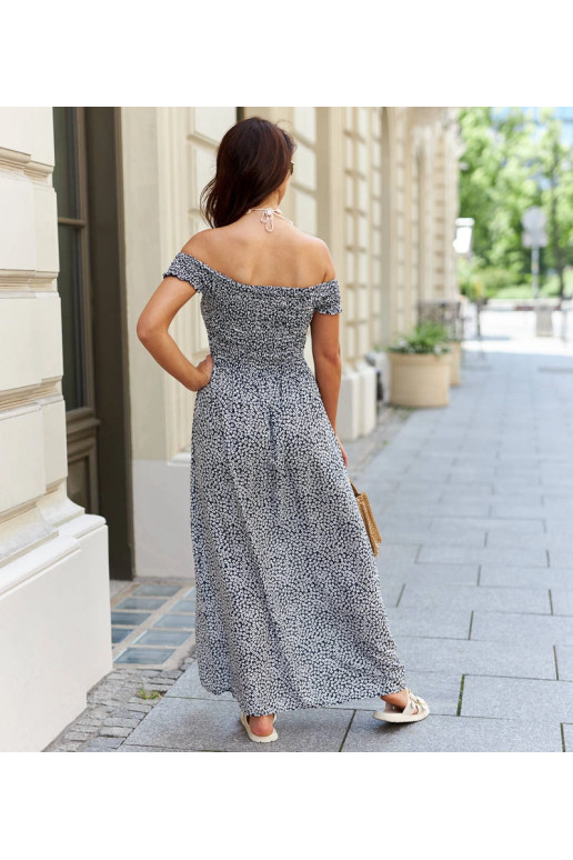 Černé maxi šaty s bílými květy Mallori Černé maxi šaty s bílými květy Mallori