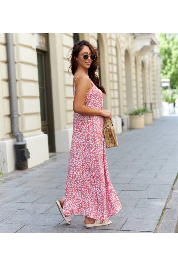 Oranžové volné šaty bez... 2