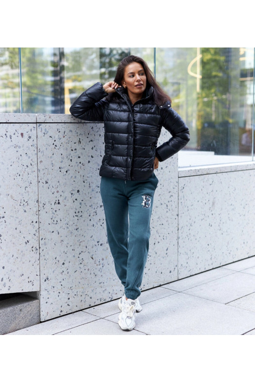 Černá lesklá bunda Berta