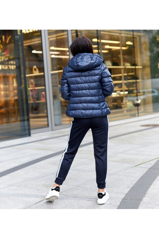 Berta tmavě modrá lesklá bunda