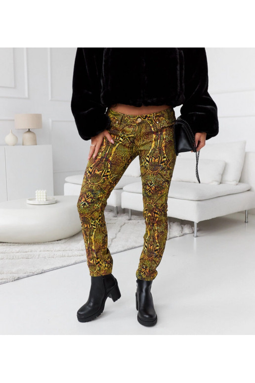 Zelené a žluté kalhoty Carollton s...