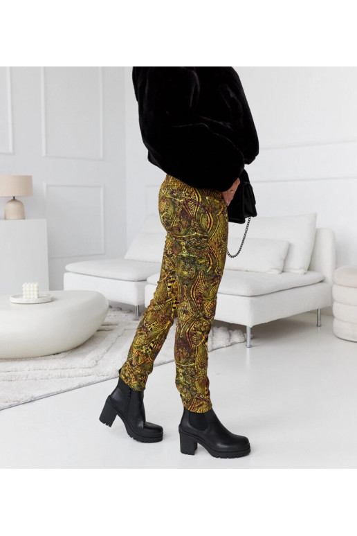 Zelené a žluté kalhoty Carollton s...