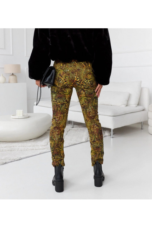 Zelené a žluté kalhoty Carollton s...