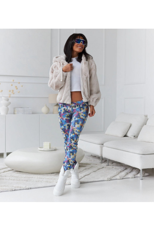 Morningview barevné puntíkované kalhoty