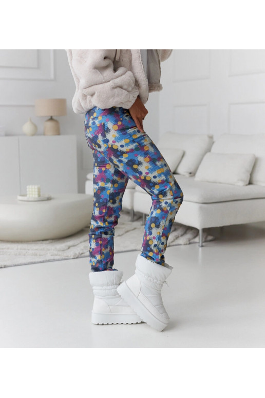 Morningview barevné puntíkované kalhoty