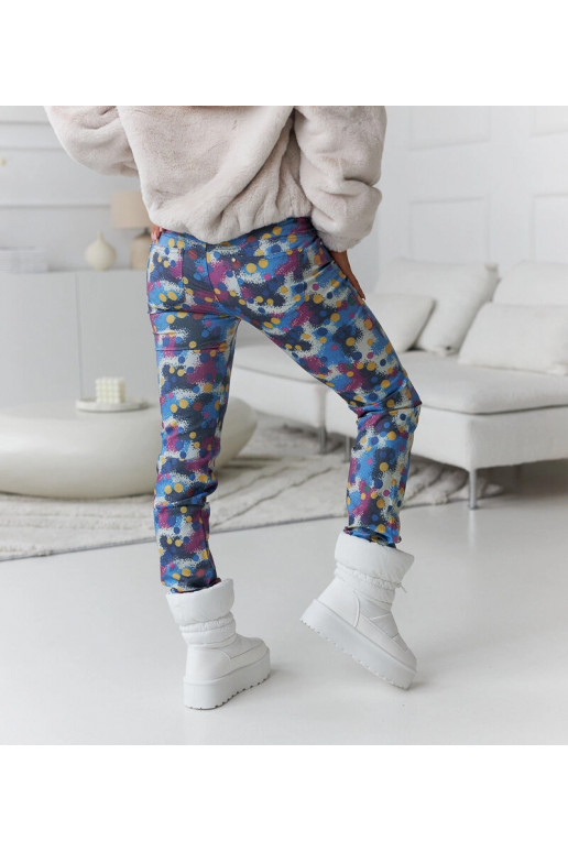 Morningview barevné puntíkované kalhoty