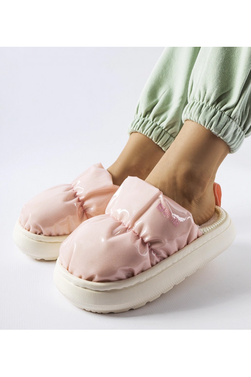 Big Star růžové zateplené pantofle...