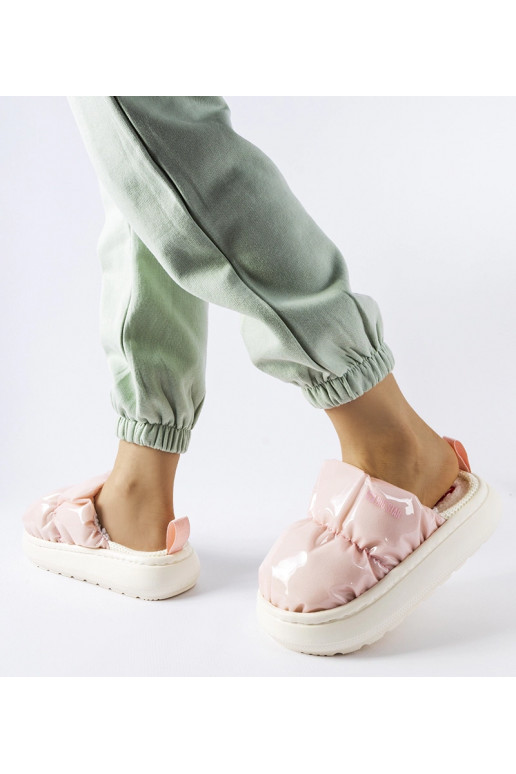 Big Star růžové zateplené pantofle...