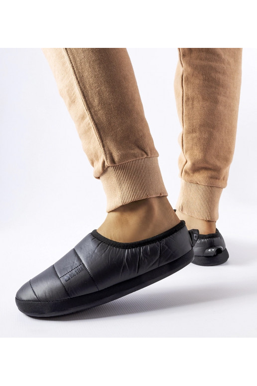 Černé zateplené pantofle Big Star...