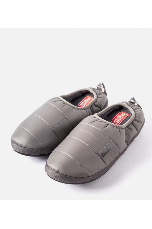 Šedé zateplené pánské pantofle KK174362