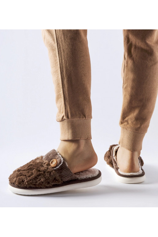 Hnědé zateplené pantofle Lakeland