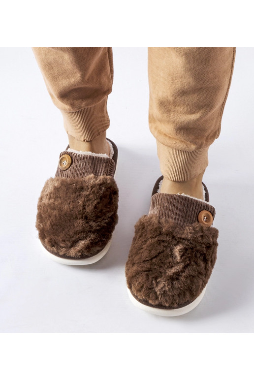 Hnědé zateplené pantofle Lakeland