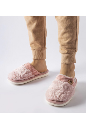 Růžové zateplené pantofle Lakeland