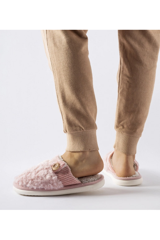 Růžové zateplené pantofle Lakeland