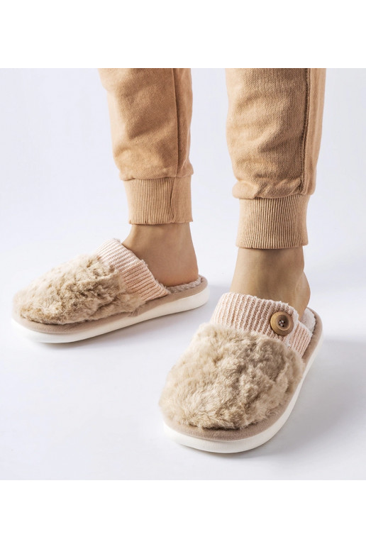 Béžové zateplené pantofle Lakeland