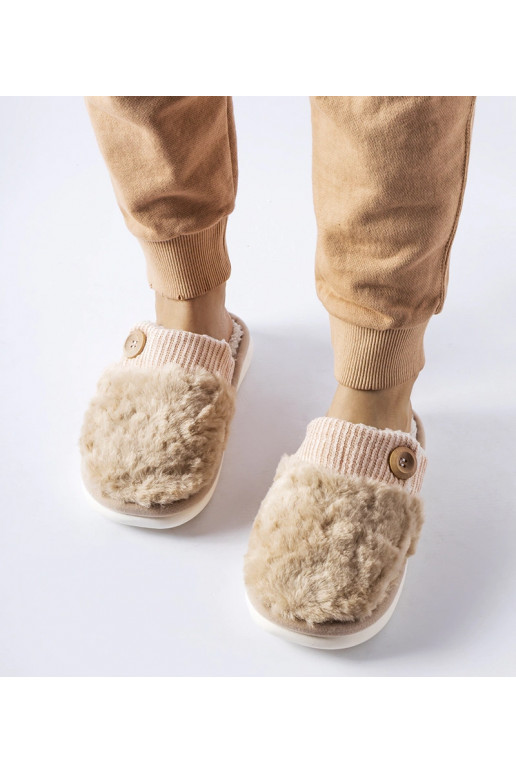 Béžové zateplené pantofle Lakeland