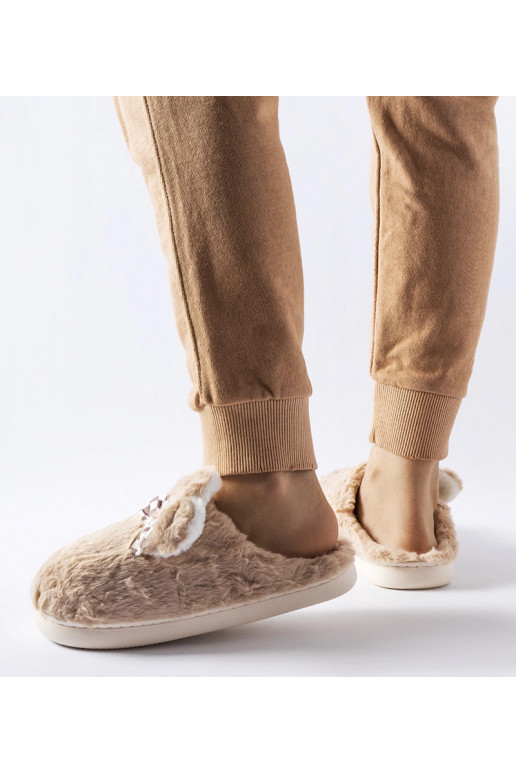 Béžové dámské žabky s ušima Buga