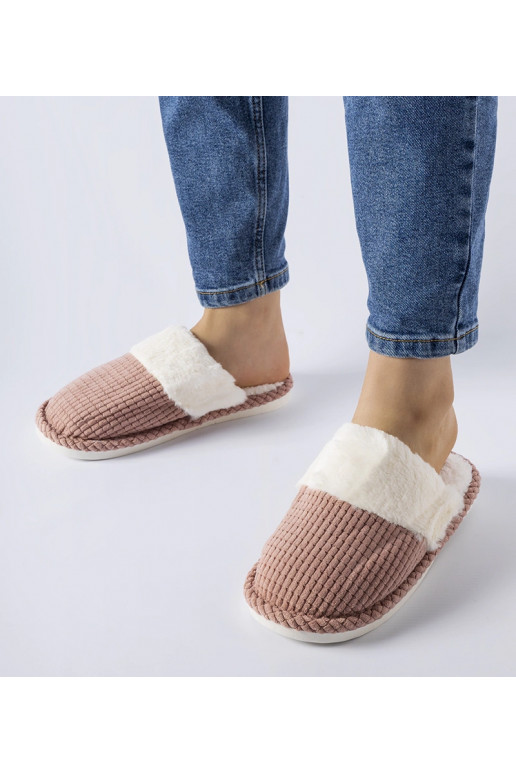 Frappier růžové teplé pantofle