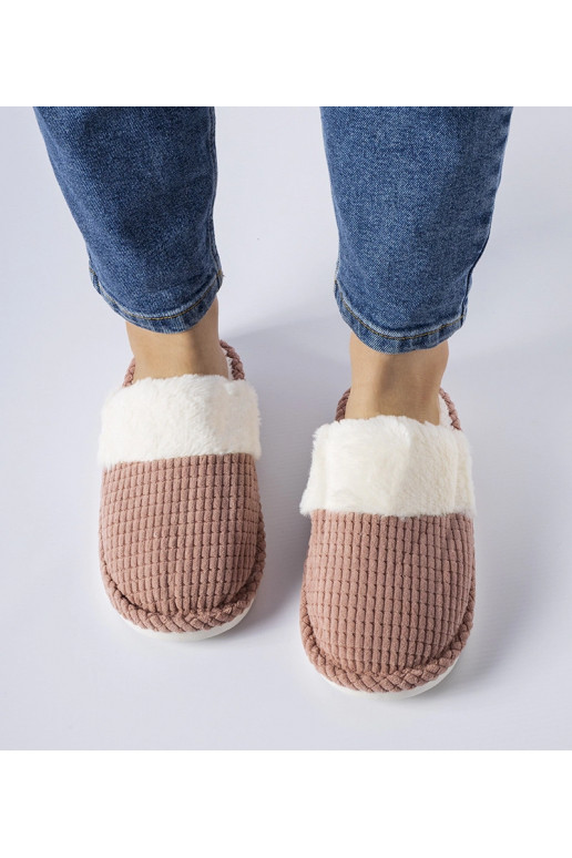 Frappier růžové teplé pantofle