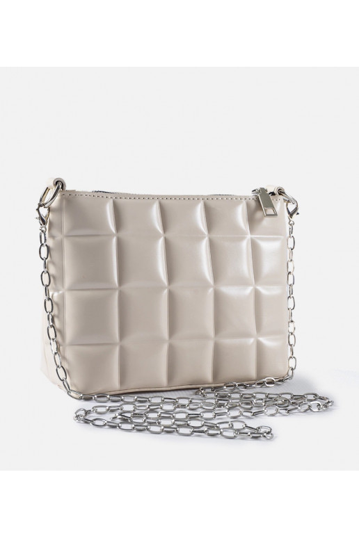 Bílá prošívaná taška s řetízkem Laas