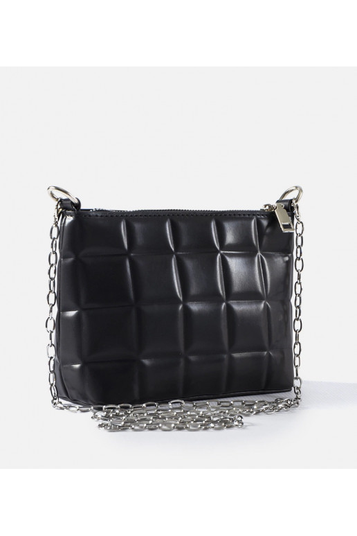 Černá prošívaná taška s řetízkem Laas