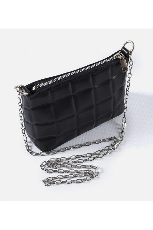 Černá prošívaná taška s řetízkem Laas