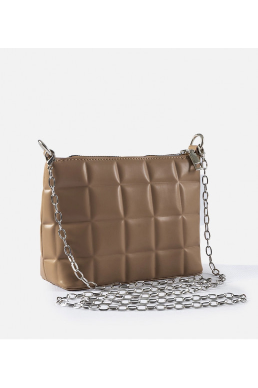 Béžová prošívaná taška s řetízkem Laas