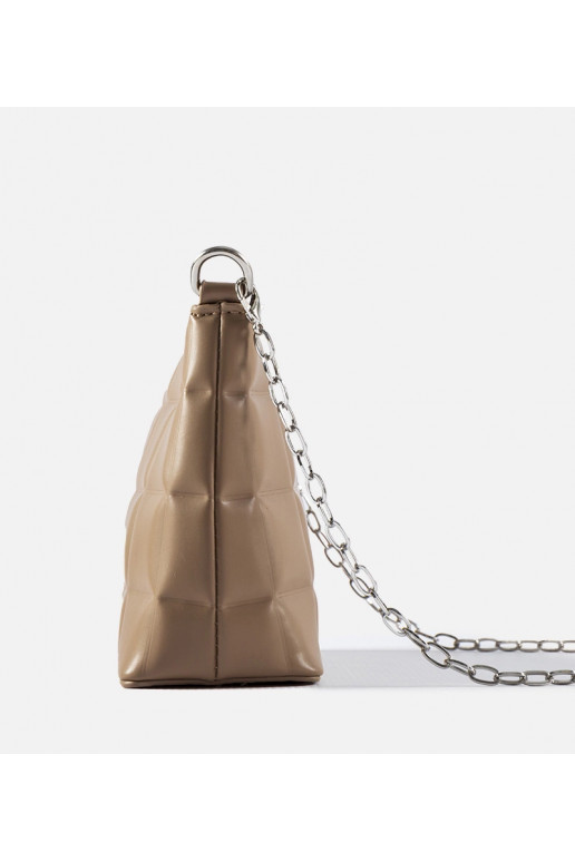 Béžová prošívaná taška s řetízkem Laas