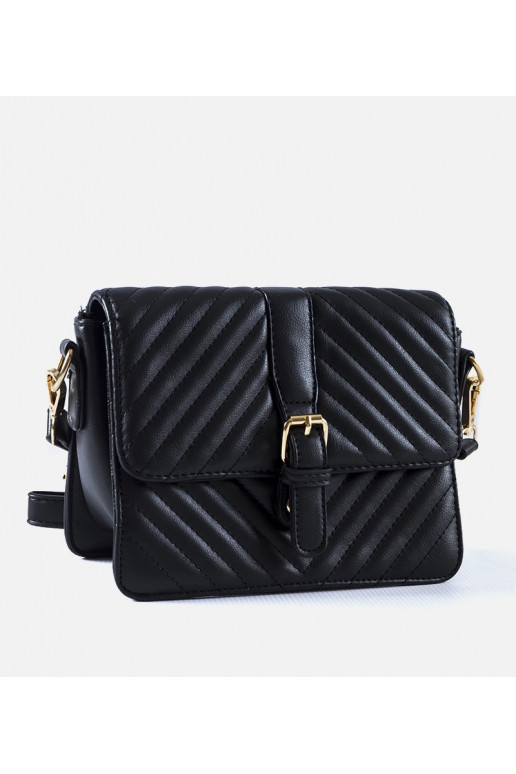 Černá prošívaná messenger taška Virgilio