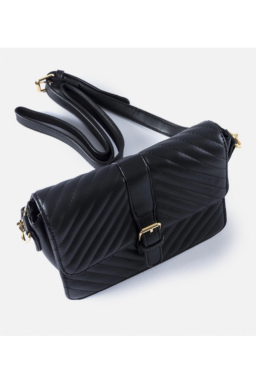 Černá prošívaná messenger taška Virgilio