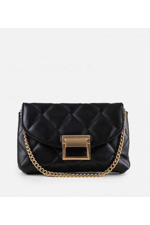 Černá rumělková prošívaná malá taška