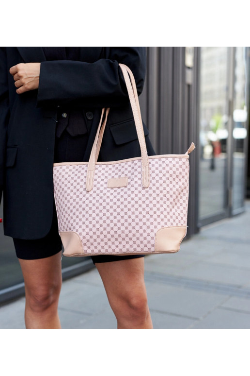 Růžová vzorovaná kabelka přes rameno...