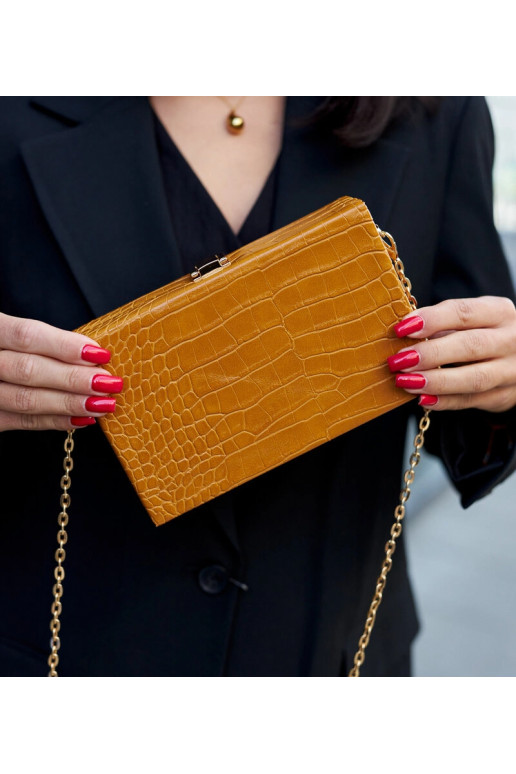 Žlutá ,,kufr'' taška na řetízku Dratche