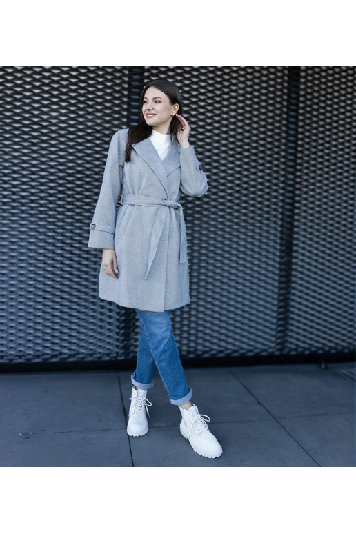 Elegantní šedý oversize kabát na... Elegantní šedý oversize kabát na...