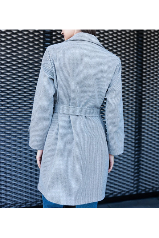 Elegantní šedý oversize kabát na... Elegantní šedý oversize kabát na...