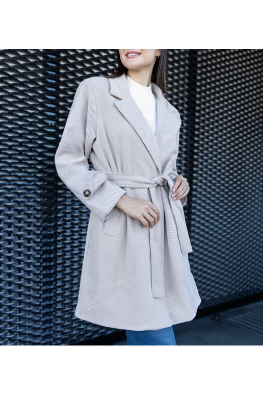 Elegantní béžový oversize kabát na...