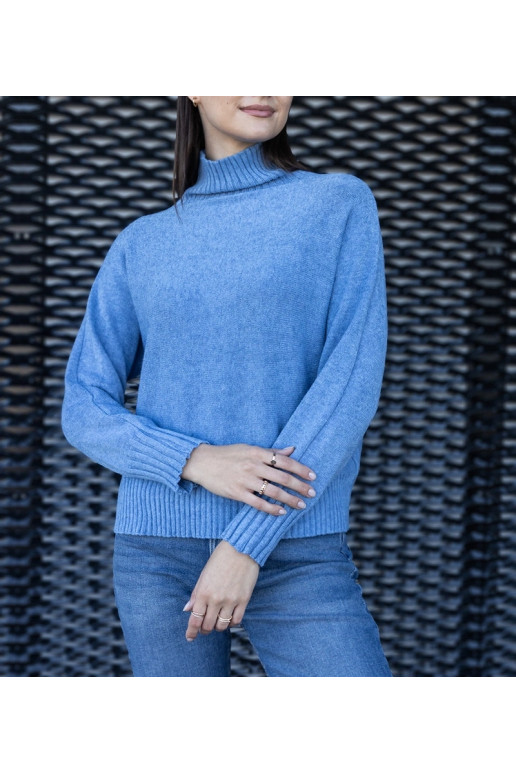 Lukana modrý rolák volného střihu