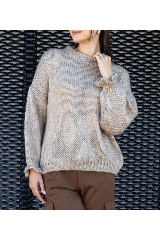 Světle béžový asymetrický oversized...