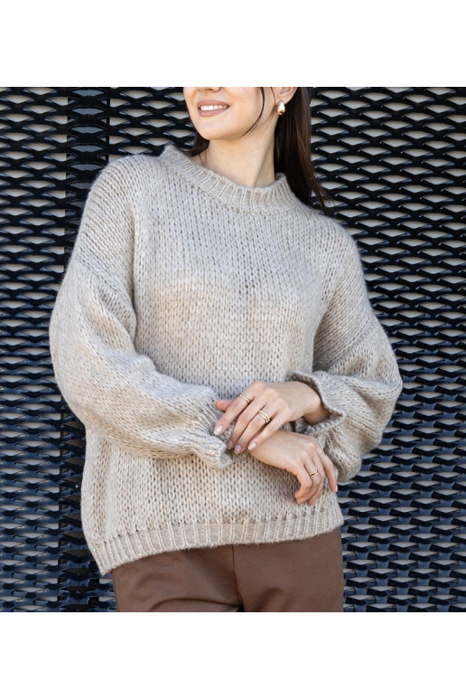 Světle béžový asymetrický oversized...