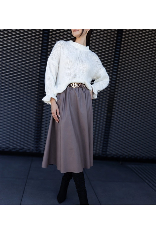 Bílý asymetrický oversized svetr Castia