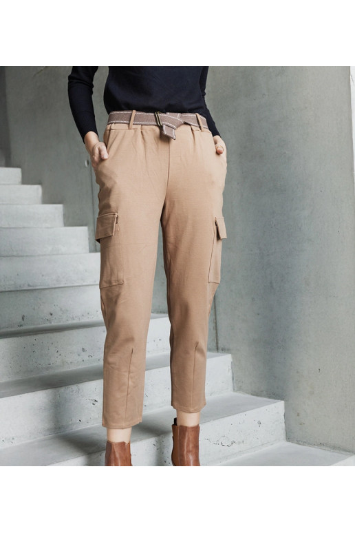 Světle hnědé bojové kalhoty Nuala s...