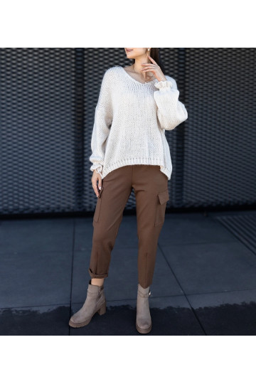 Hnědé kalhoty Nuala Combat...