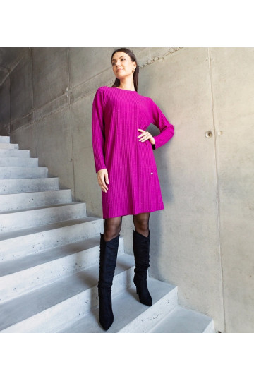 Tmavě růžové třpytivé midi... 2