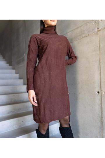 Hnědé třpytivé midi...